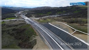 Σε πλήρη εξέλιξη οι εργασίες στο βόρειο τμήμα του αυτοκινητόδρομου Ε65 (βίντεο)